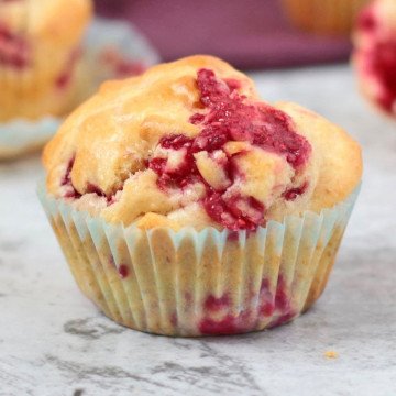 Lemon Raspberry Protein Muffins