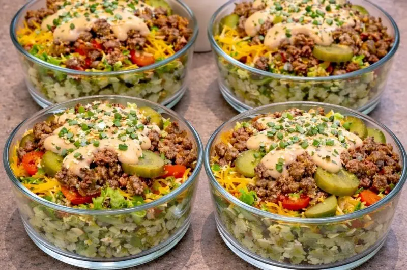 Big Mac Cheeseburger Protein Bowl